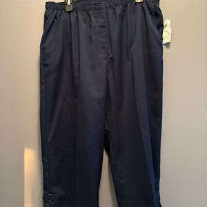 Allison Daley Women's Capri Pants Size 14 Blue Elastic Waist Casual